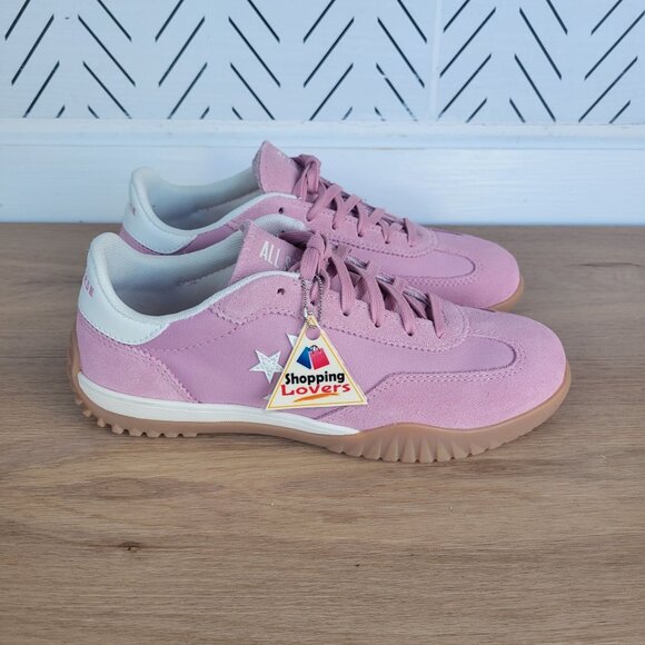 ⭐Converse Run Star Trainer Ox Sz 5.5 Men Casual Shoes Suede Pink Sneaker A13362C - Picture 1 of 10